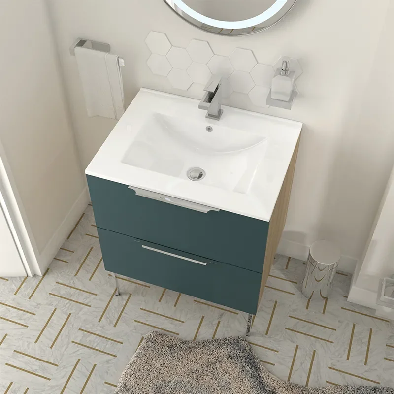 Alani 600 Petrol Blue Vanity Unit