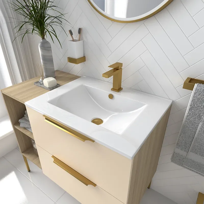 Alani 900 Sand Sand Vanity Unit with Storage