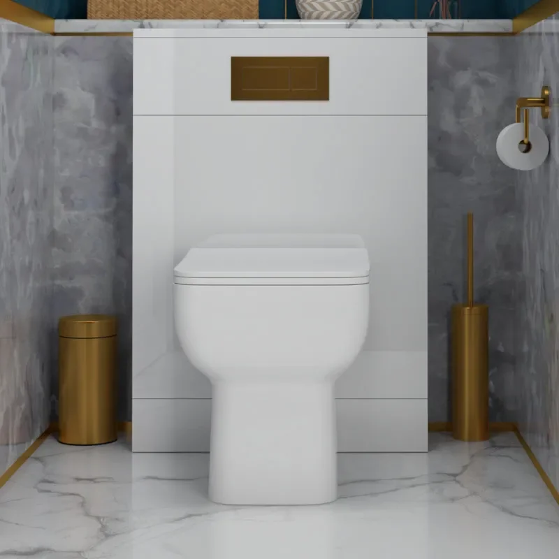 Front Room Scene View of the Jivana Back to Wall Toilet Unit in White