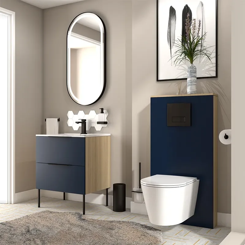 Alani 600 Cloakroom Suite Navy Blue