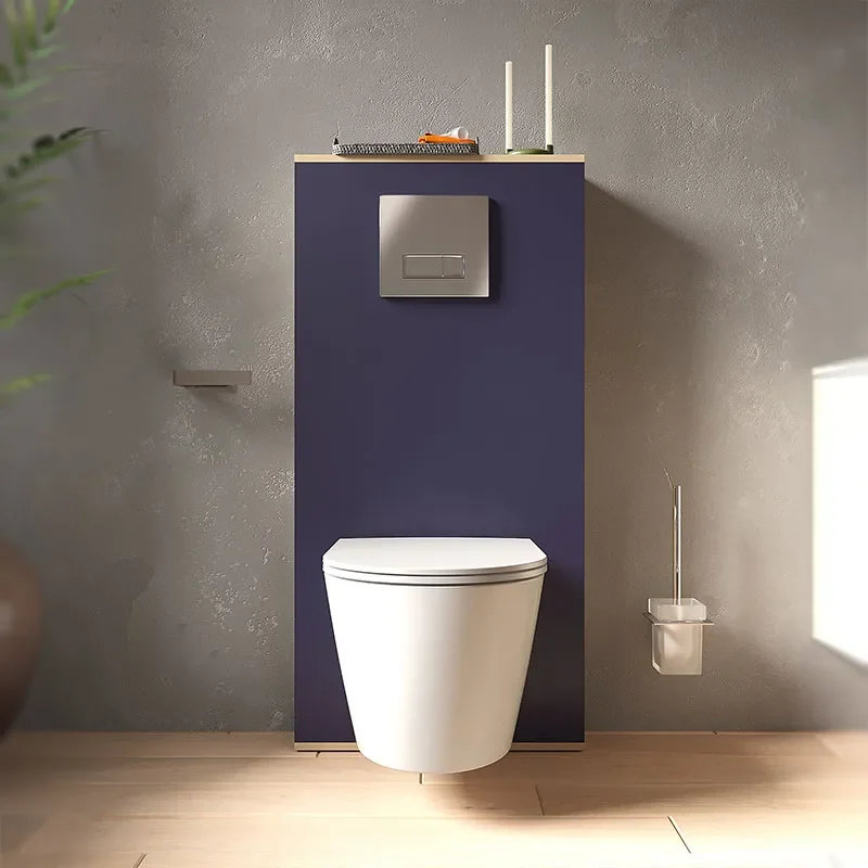 Image for Alani Navy Blue WC Toilet Unit Optional Cistern Frame & Toilet Pan