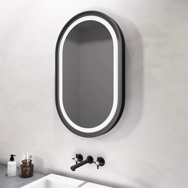 BC Oval Black Demister Mirror