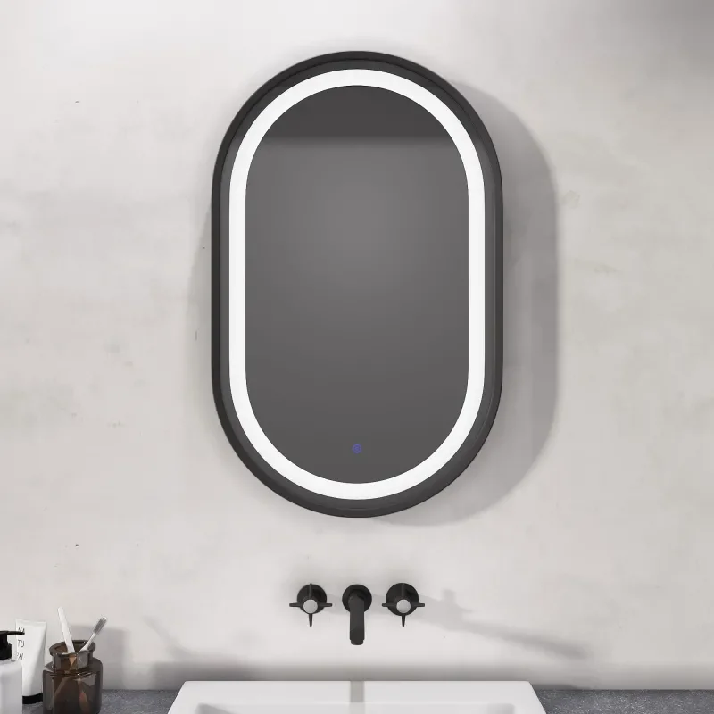 BC Oval Black Demister Mirror