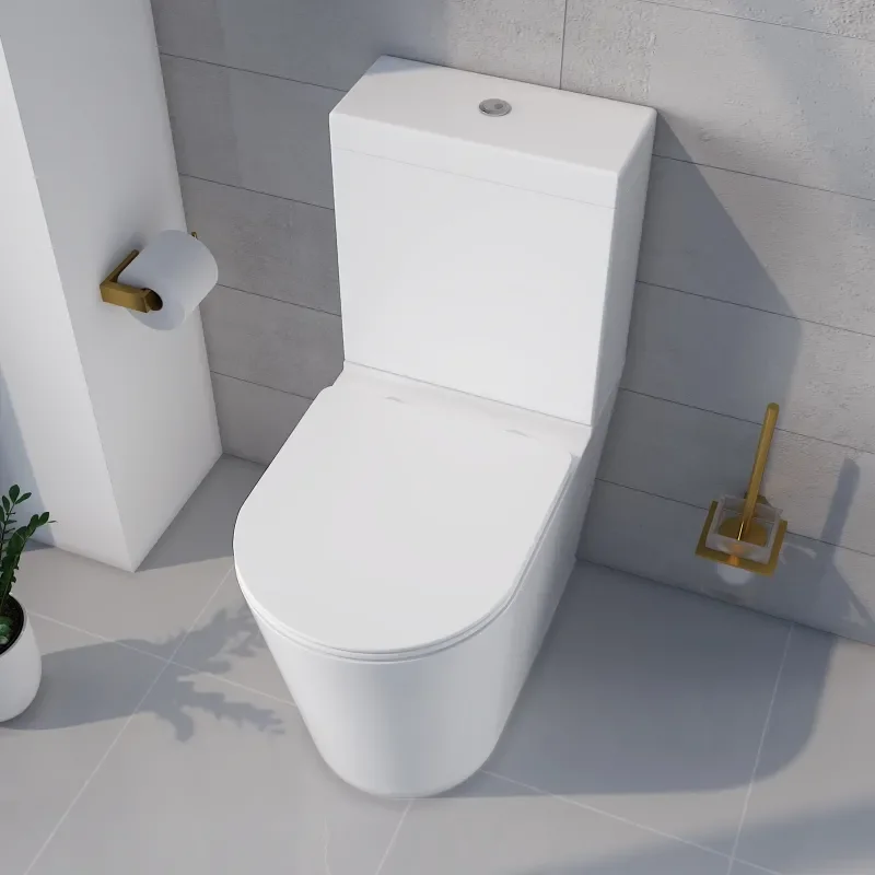 Top-view Close-up showing Slimline Seat on Close coupled WC