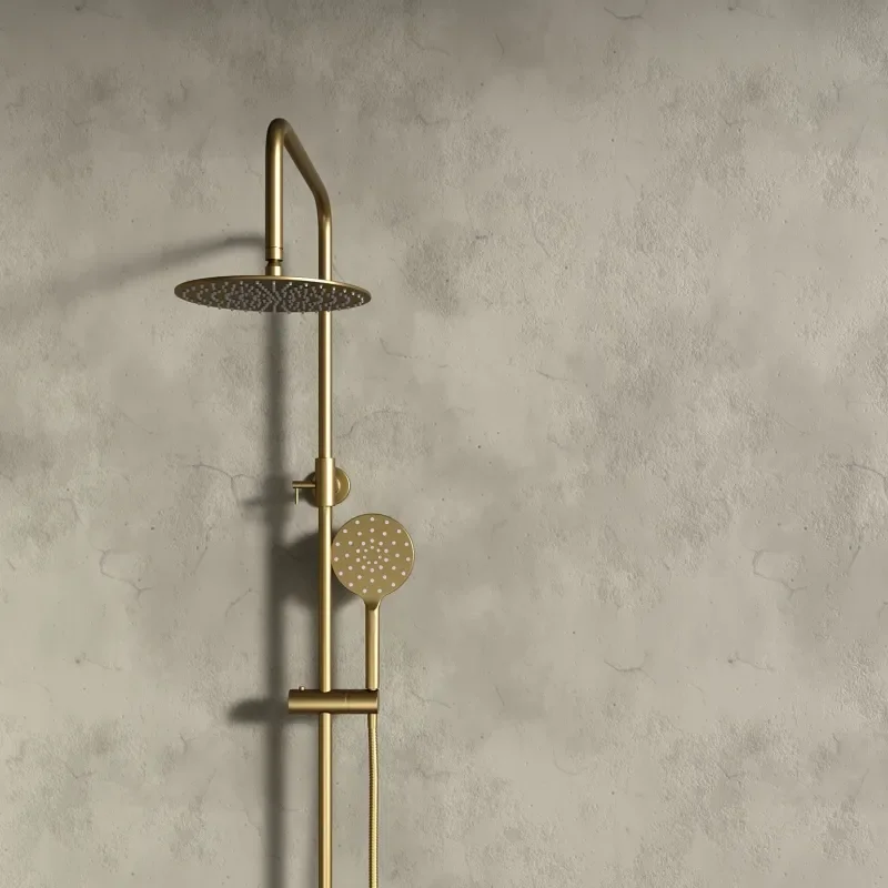 Petteril Gold Round Shower Rail Kit