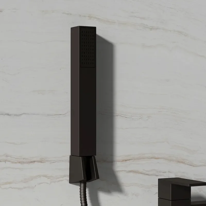 Glade Black Bath Shower Mixer Tap with Handset & Hose