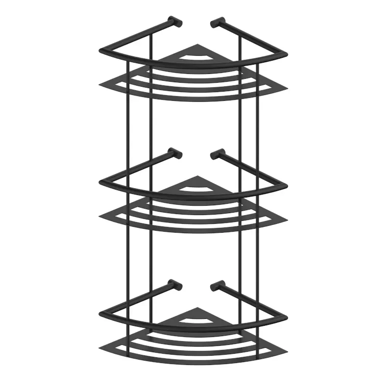 Triple Shower Basket in Black