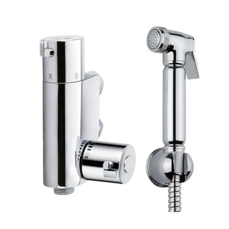 Product Image for Chrome Wall Mounted Shattaf Thermostatic