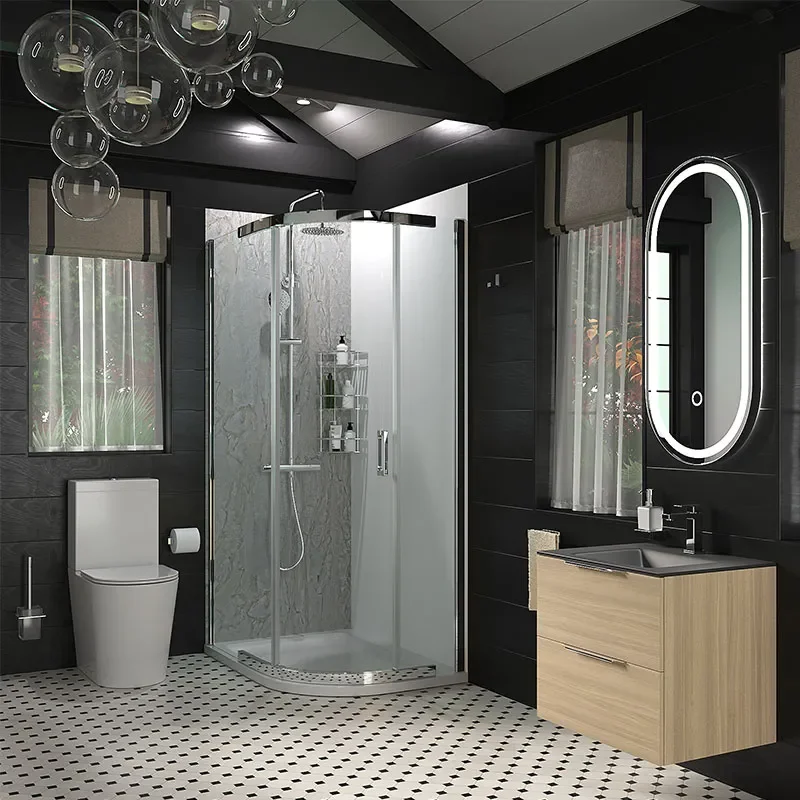 Odessa Chrome Offset Quadrant Shower Enclosure 1200 800