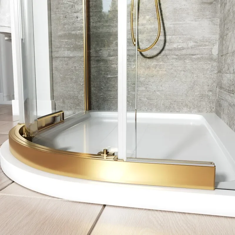 Odessa Gold Offset Quadrant Shower Enclosure 1200 800
