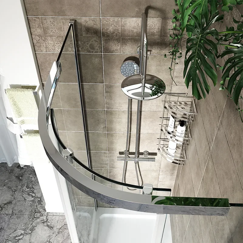 Odessa Chrome Offset Quadrant Shower Enclosure 1200 900