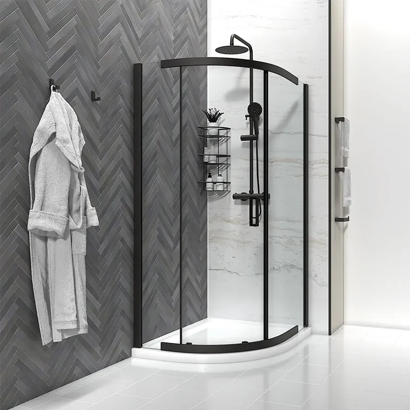 Odessa Black 900 Quadrant Shower Enclosure