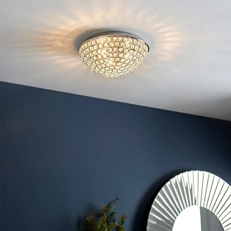 Decorative Flush Ceiling Light: 3 Bulb