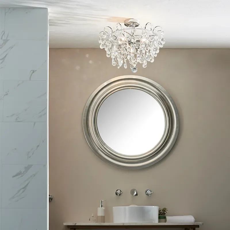 Decorative Flush Ceiling Light: 4 Bulb