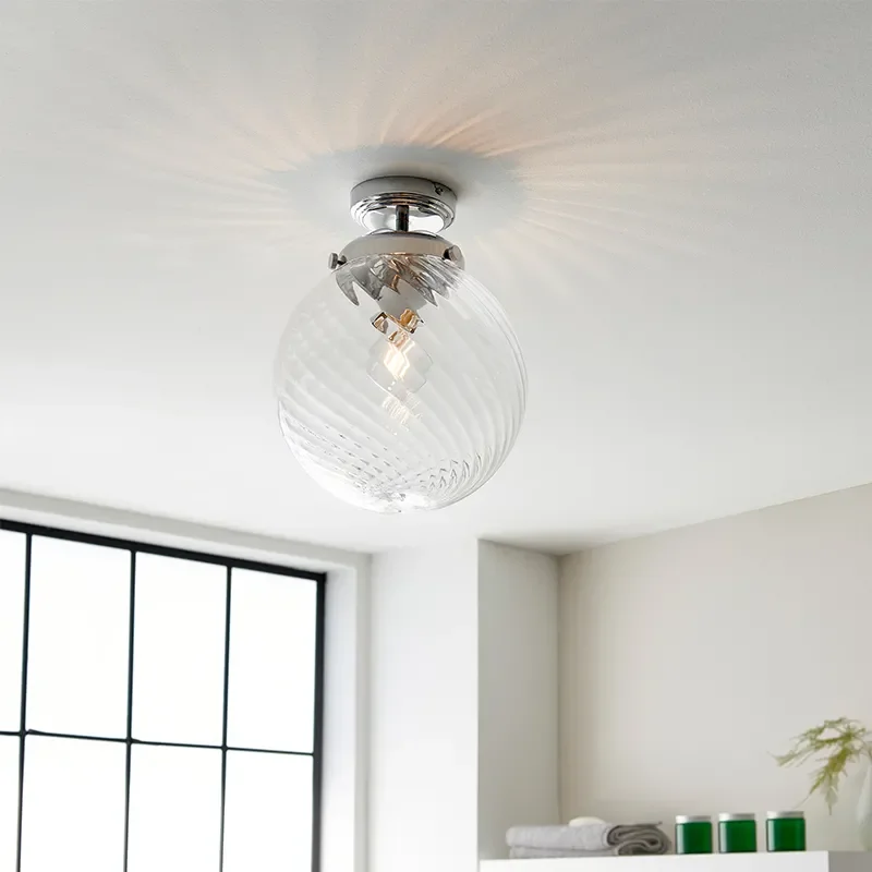 Decorative Flush Ceiling Light: 1 Bulb