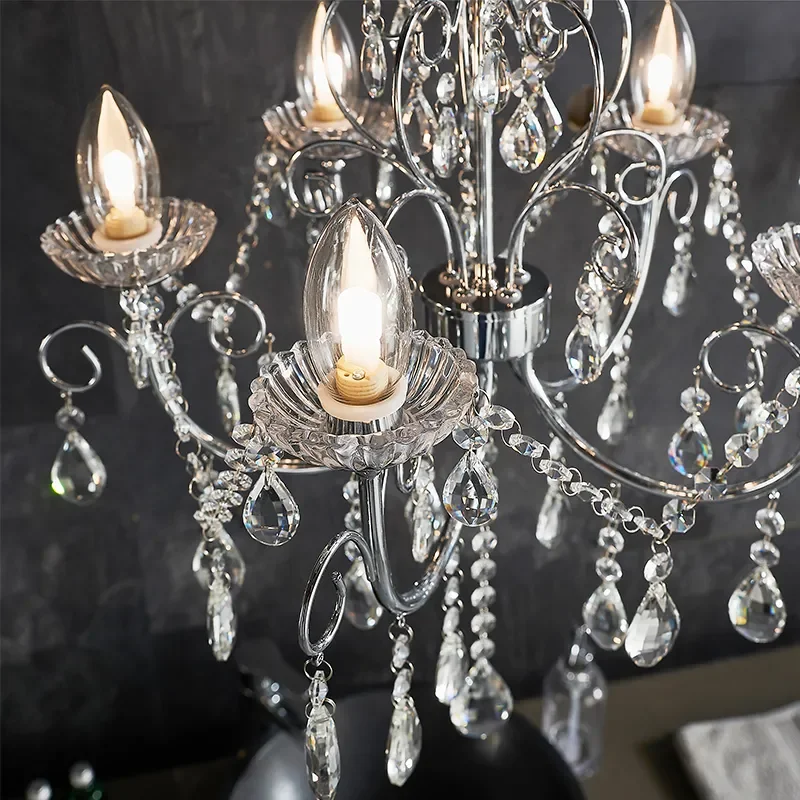 Multi arm glass Pendant Light: 5 Bulb