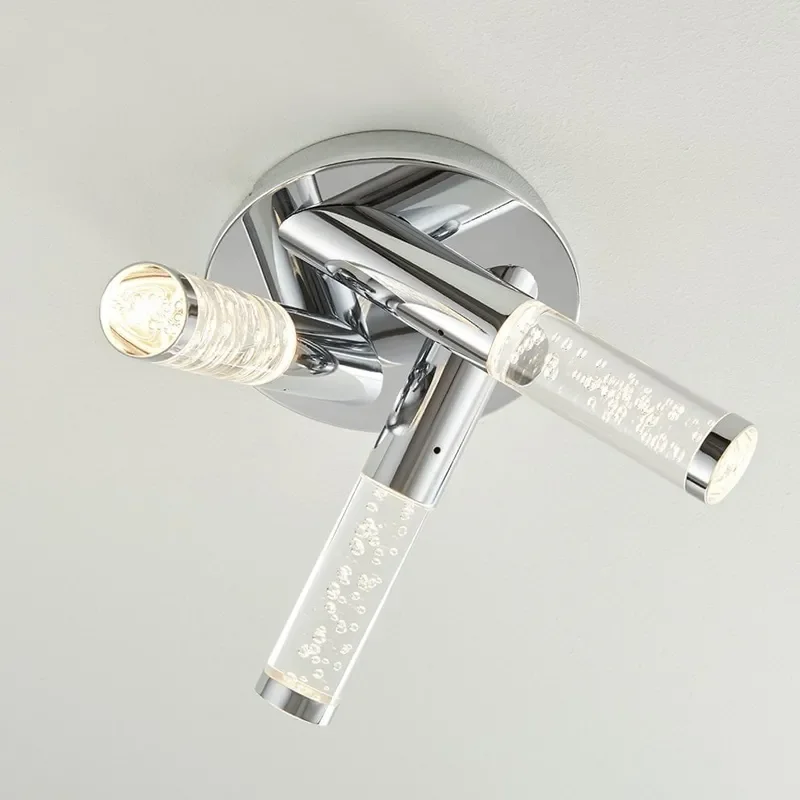 Amery Multi Arm Glass Semi Flush LED Light 3 Bulb