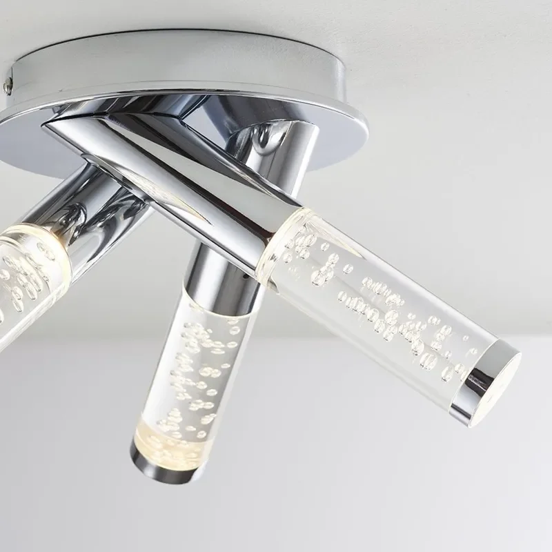 Amery Multi Arm Glass Semi Flush LED Light 3 Bulb