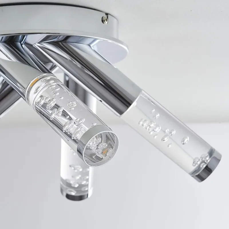 Amery Multi Arm Glass Semi Flush LED Light 5 Bulb