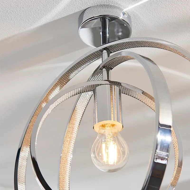 Single Semi flush Light: 1 Bulb