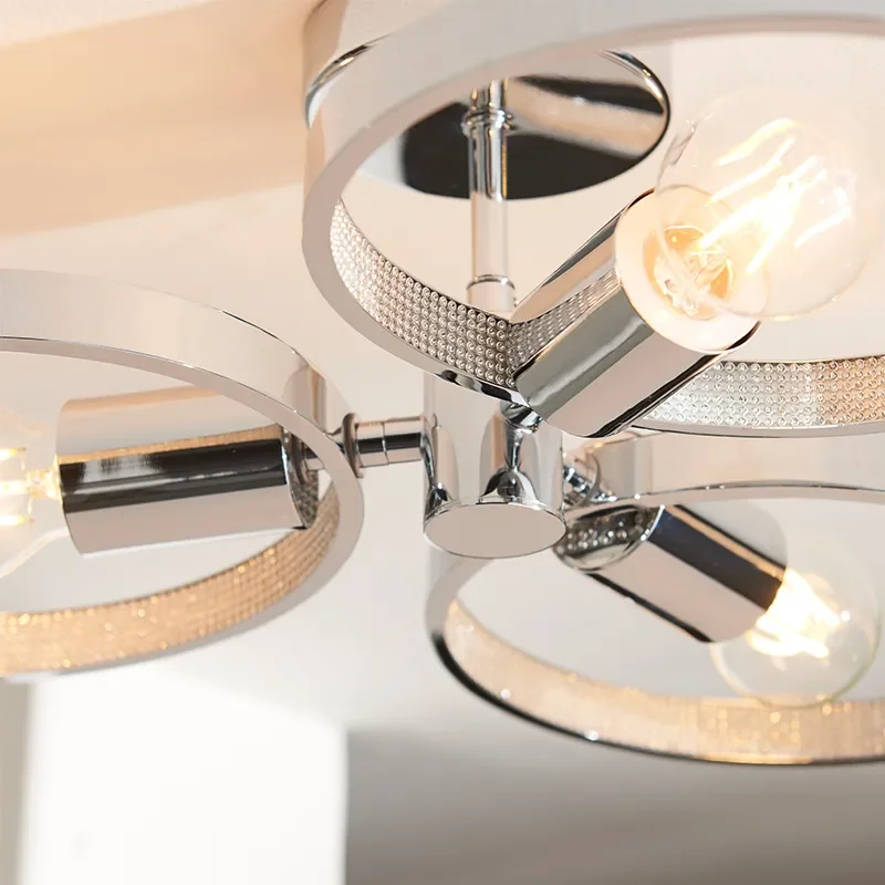Multi arm lamp Semi flush Light: 3 Bulb
