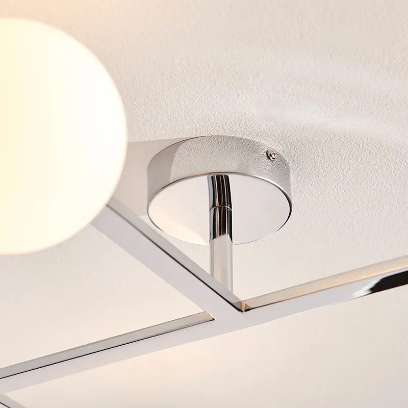 Leith Multi Arm Glass Semi Flush Light 3 Bulb