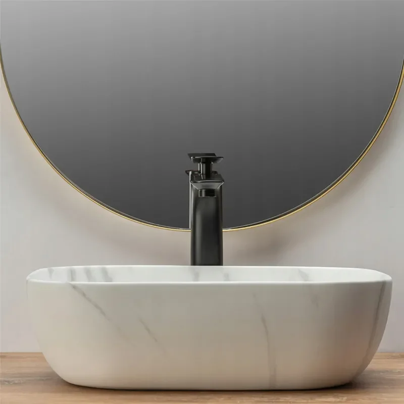 Image for REA Bodine Matt White Marble Countertop Basin