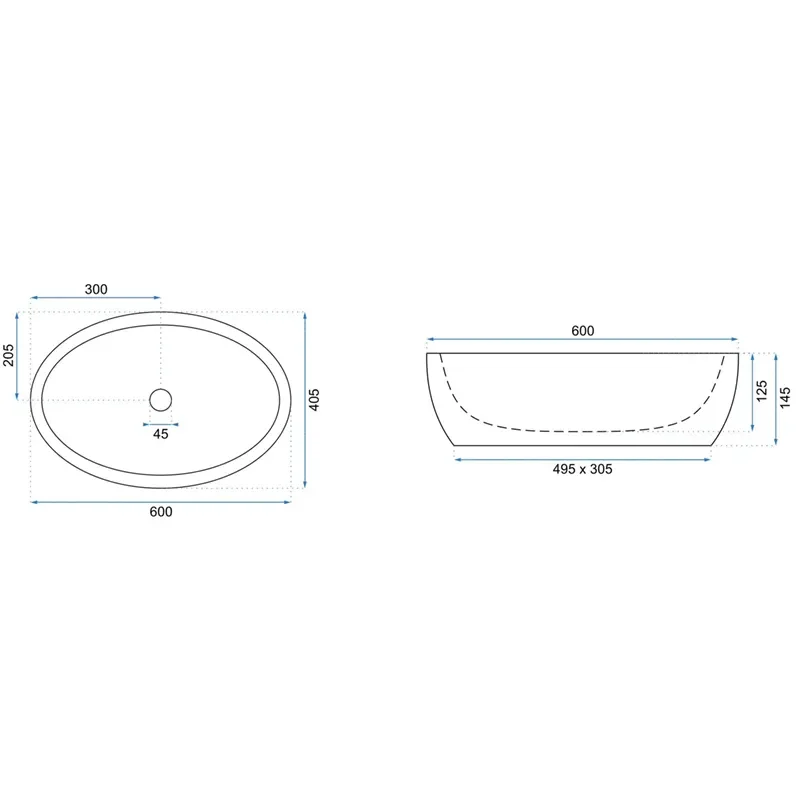 Image for REA Delillo Black Countertop Basin