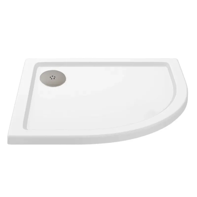 Stone Resin Quadrant Tray 800 x 800 with Optional Chrome Waste