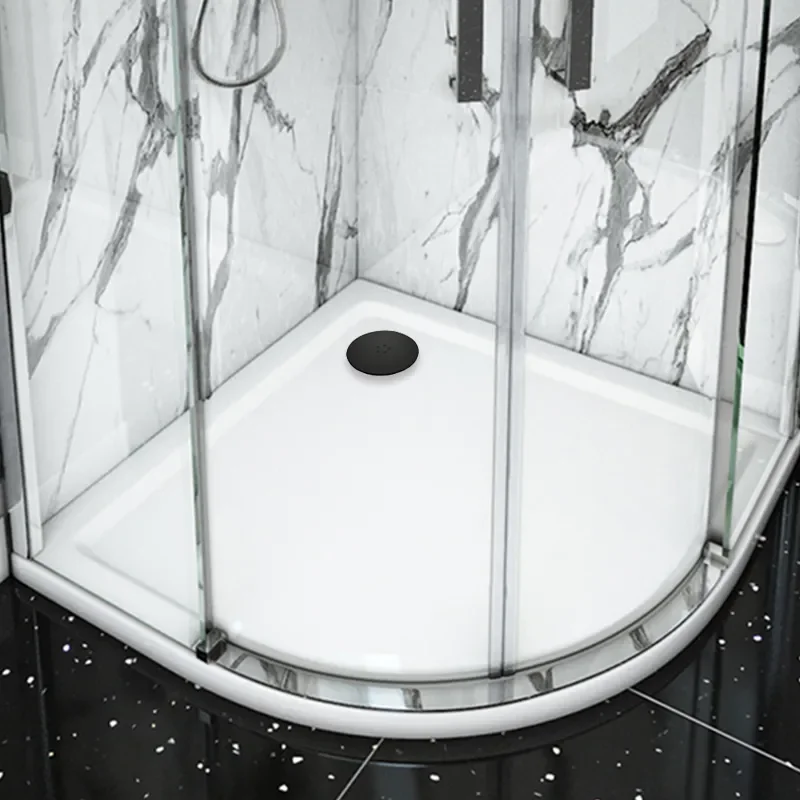 Stone Resin Quadrant Tray 900 x 900 with Optional Black Waste