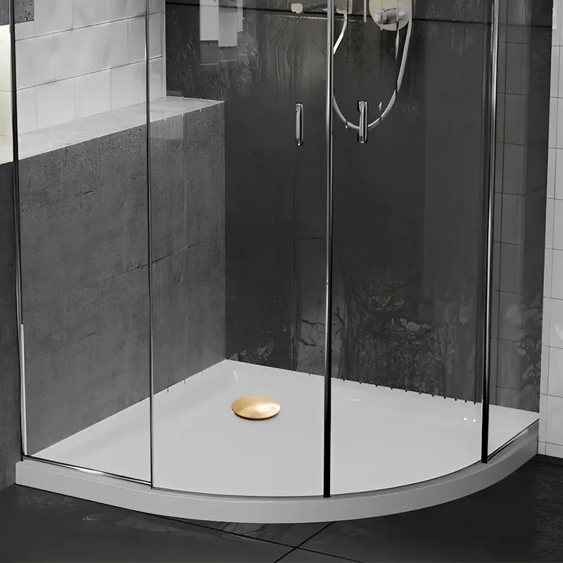Stone Resin Quadrant Easy Plumb Tray 900 x 900 with Optional Gold Waste 