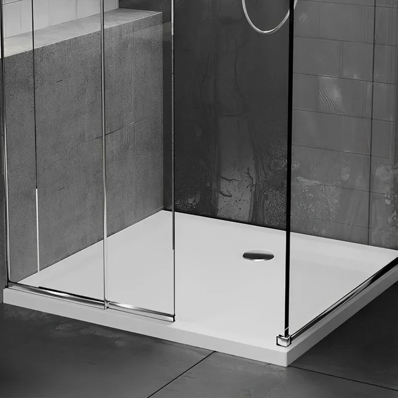 Stone Resin Square Easy Plumb Tray 700 x 700 with Optional Chrome Waste