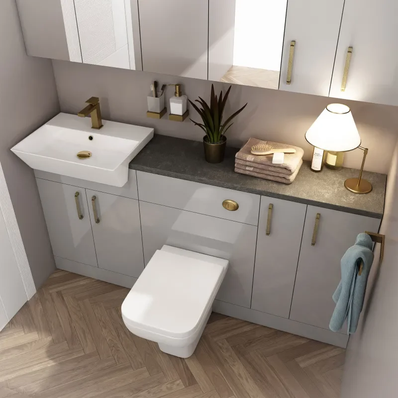 oliver gold 1700 fitted furniture with mirror cabinets