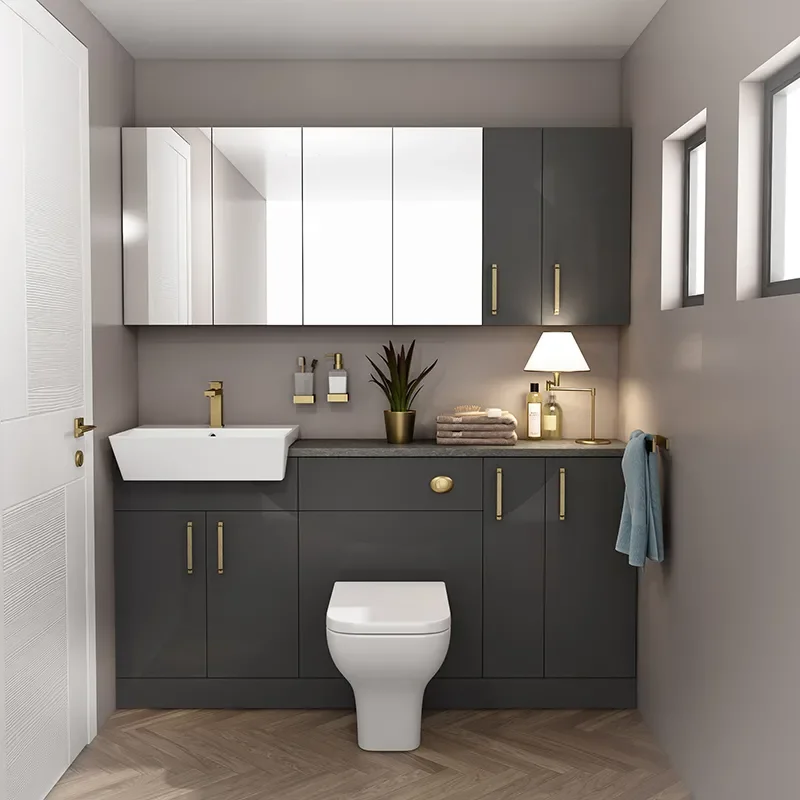 oliver gold 1700 fitted furniture with mirror cabinets