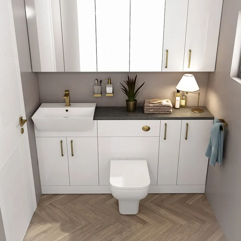 oliver gold 1700 fitted furniture with mirror cabinets