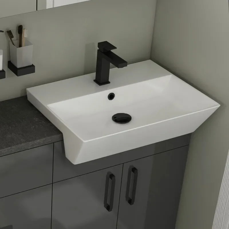 oliver black 1700 fitted furniture with mirror cabinets