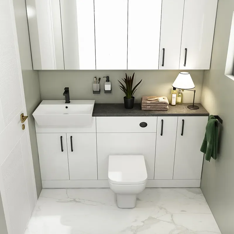 oliver black 1700 fitted furniture with mirror cabinets