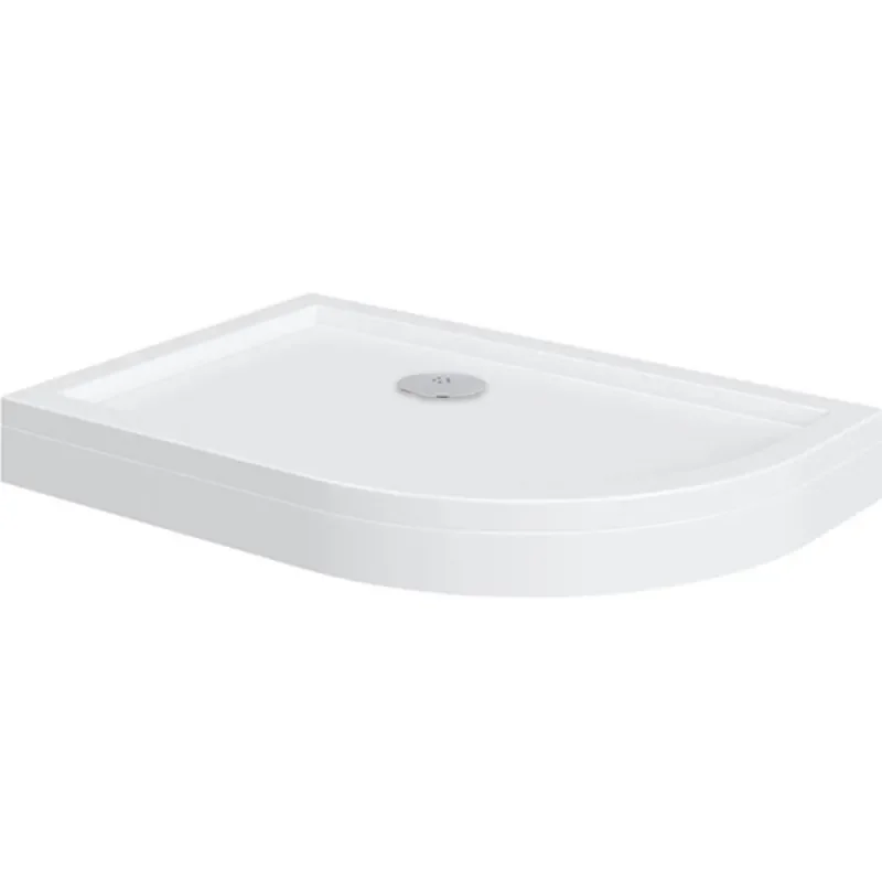 offset quadrant 1200 raised righthand shower tray chrome waste