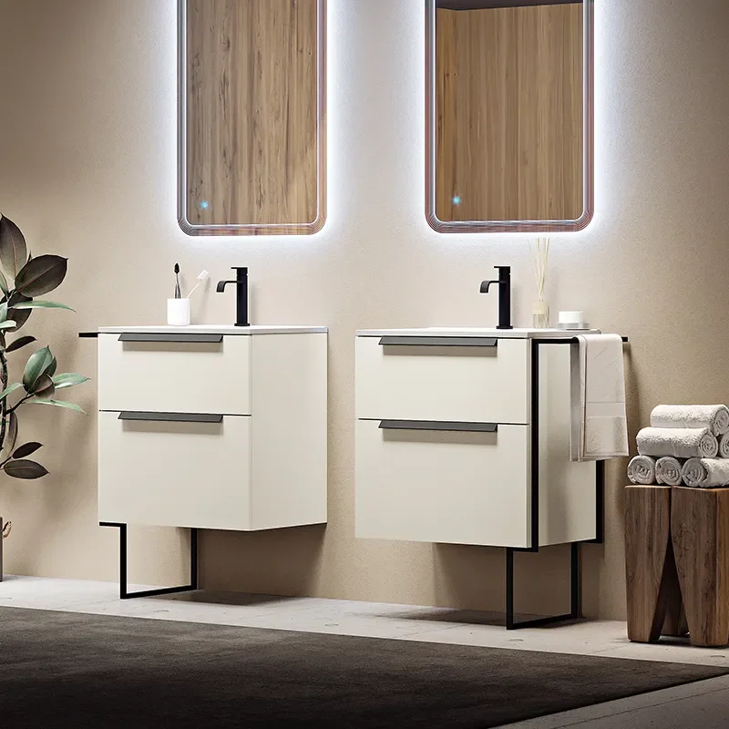 baden haus urban 600 brushed white vanity unit