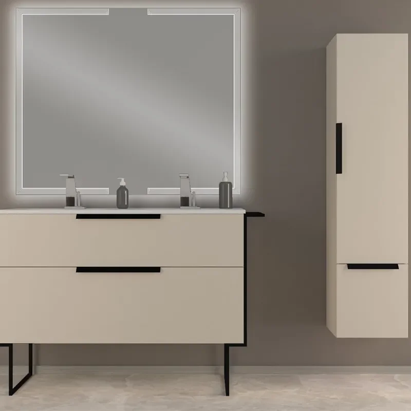 baden haus urban 1200 brushed white vanity unit