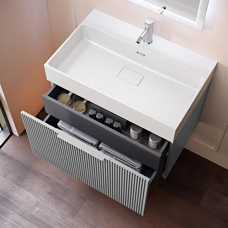 baden haus premium 700 grey cloud vanity unit plisse
