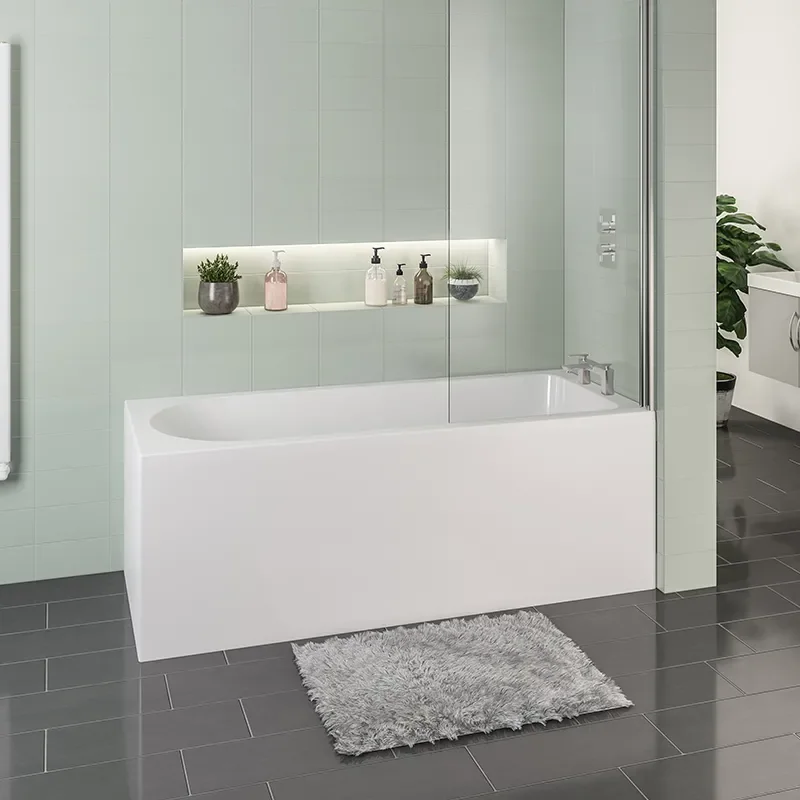 Biscay Right Hand Shower Bath 1700, 1800 with optional Beauforte Reinforcement