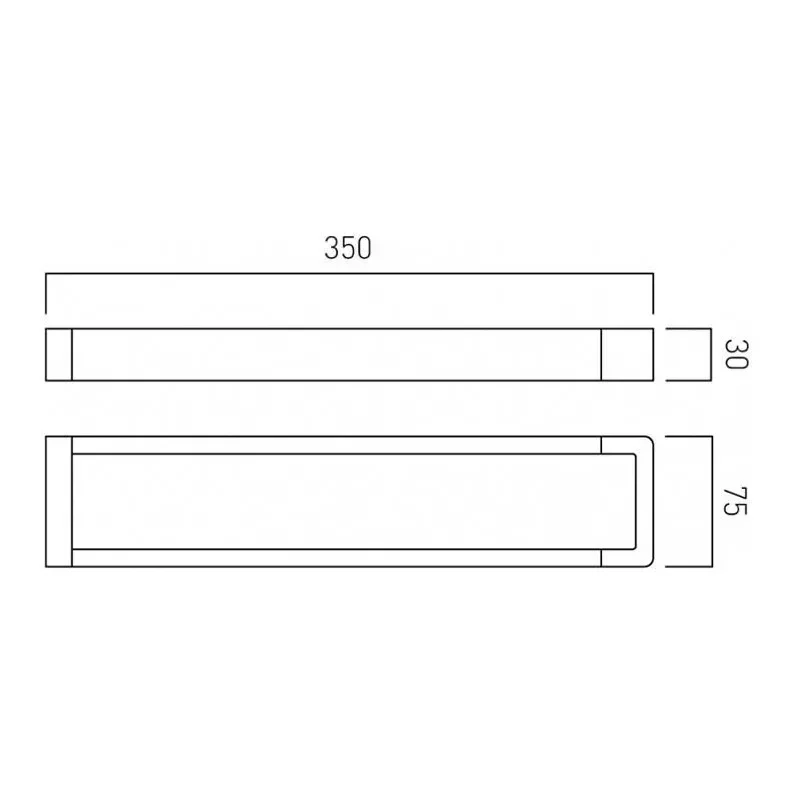 Vado Shama Wall Mounted Double Towel Rail 350mm