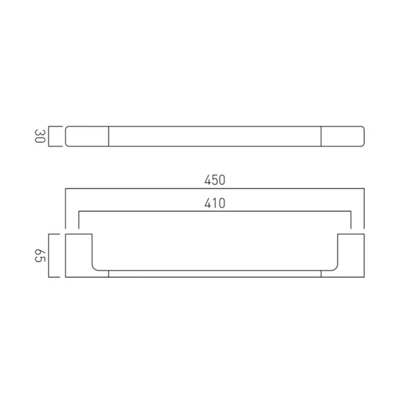 Vado Shama 640mm Chrome Towel Rail