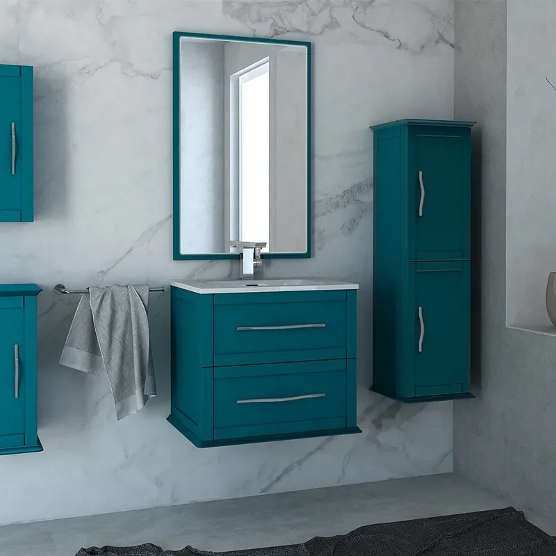 baden haus tiffany 550 wall cupboard in petrol blue