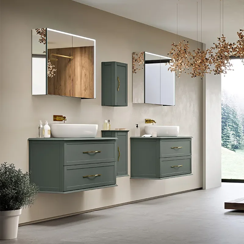 baden haus tiffany 550 matt green wall cupboard
