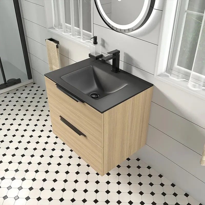 alani black offset shower suite 600 vanity unit