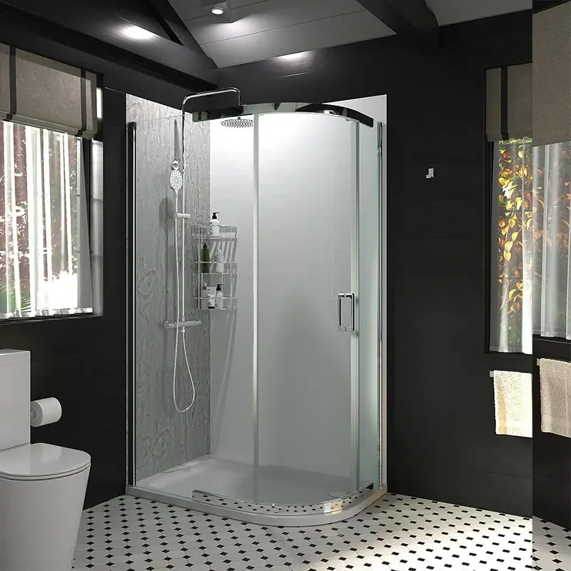 alani chrome offset shower suite 900 vanity unit