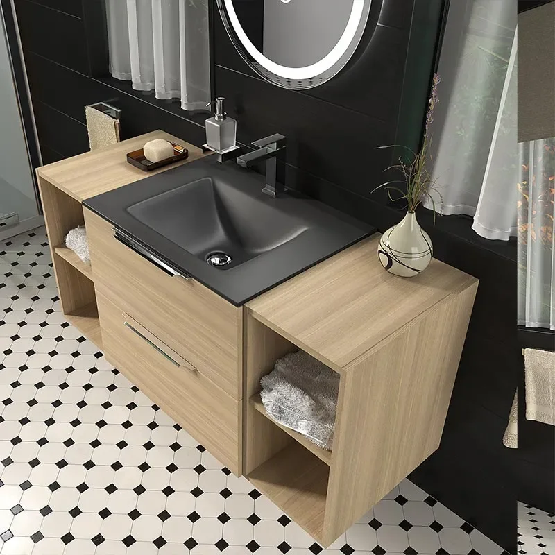 alani chrome offset shower suite 1200 vanity unit