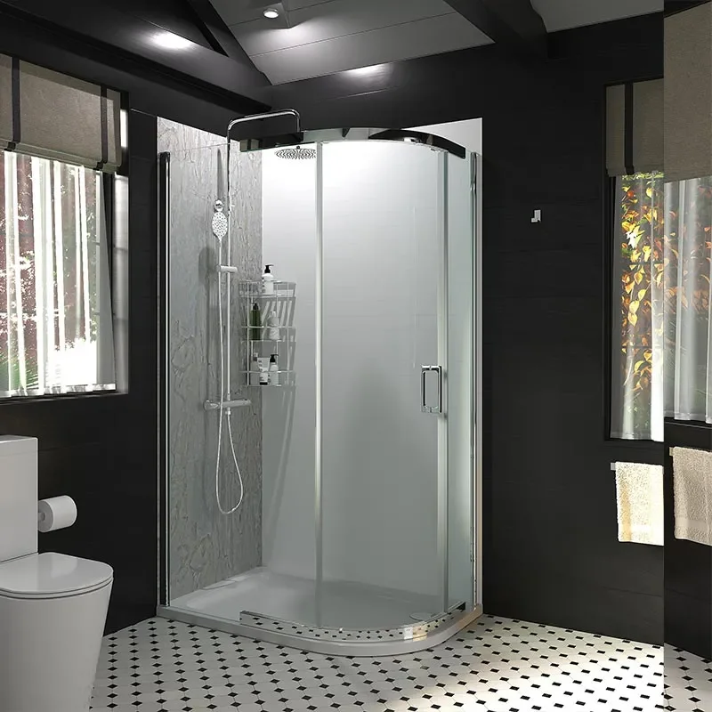alani chrome offset shower suite 1200 vanity unit